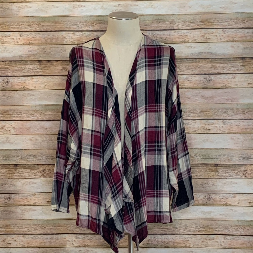 NWT Ivory Love Plaid Cover Up